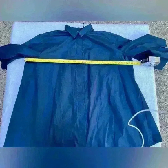 JARBO - NWT NAVY PUFFY SLEEVE COTTON BLOUSE - Picture 12 of 16